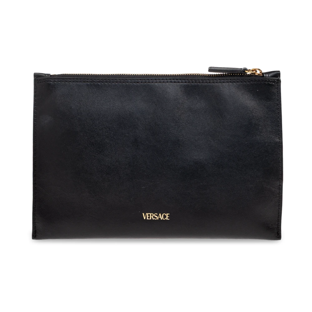 Versace Leren handtas Black Heren