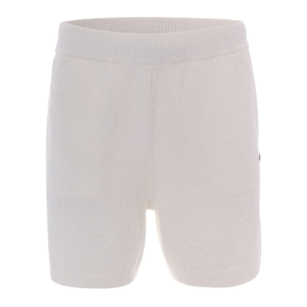 Lacoste Herr Vit Shorts M, Bomull, Boucléstickade Shorts