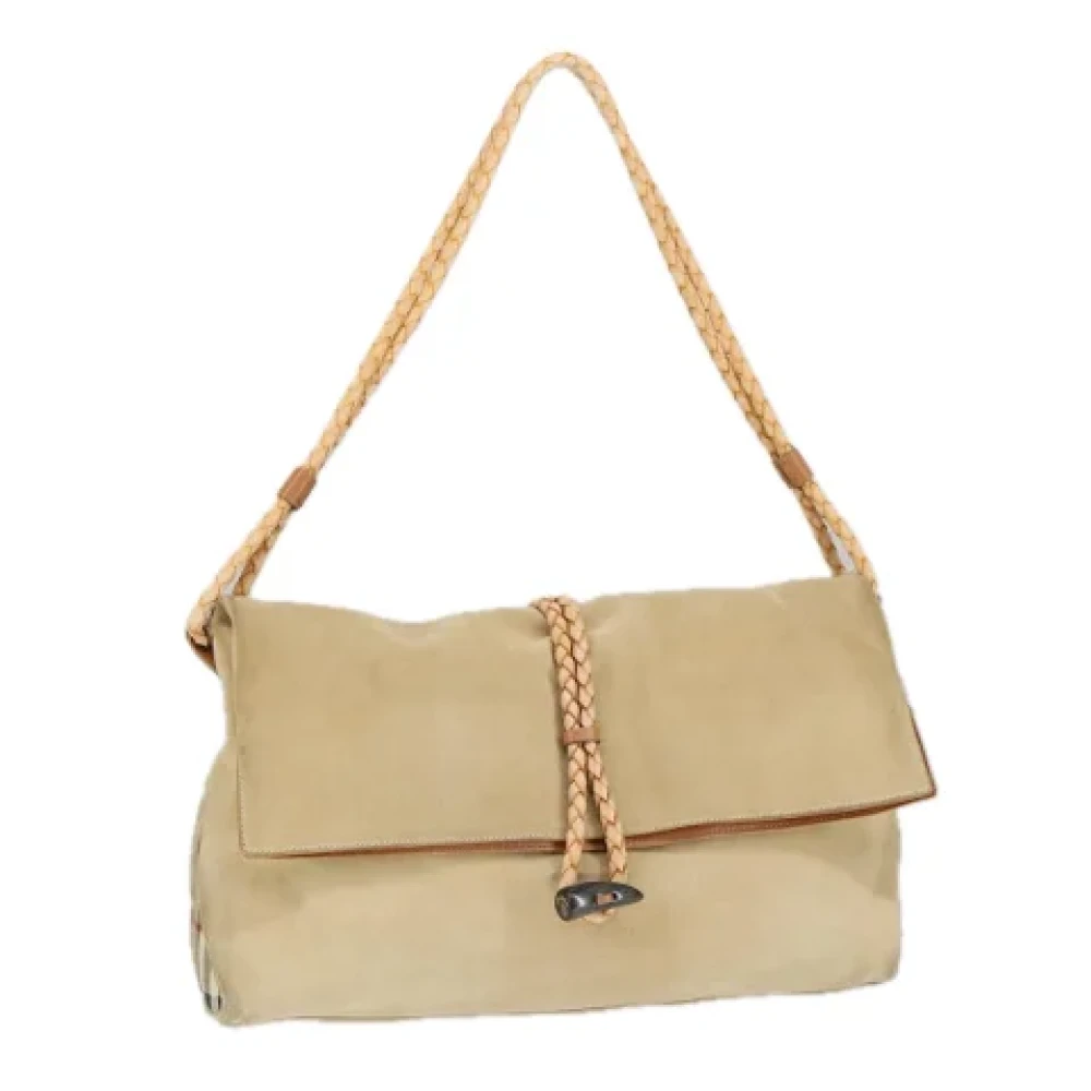 Burberry Vintage Pre-owned Leather shoulder-bags Beige Dames