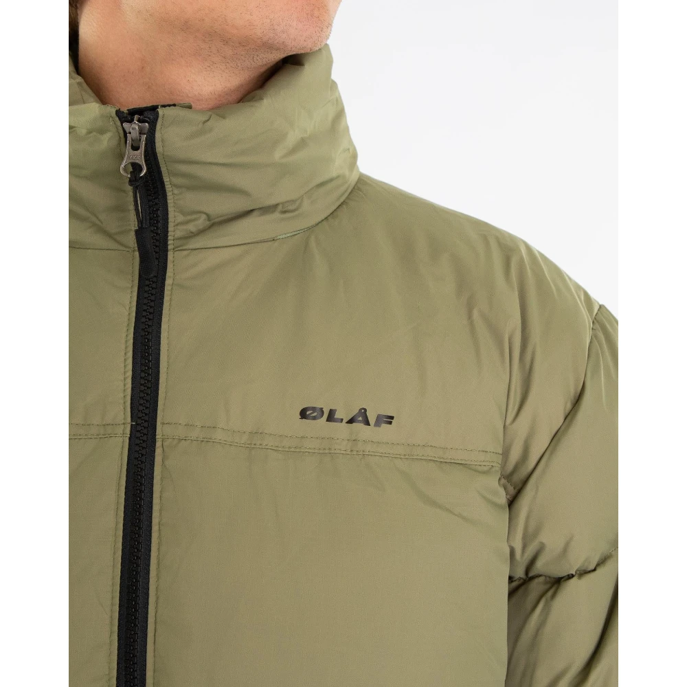 Olaf Hussein Puffer Jack voor Heren Green Heren