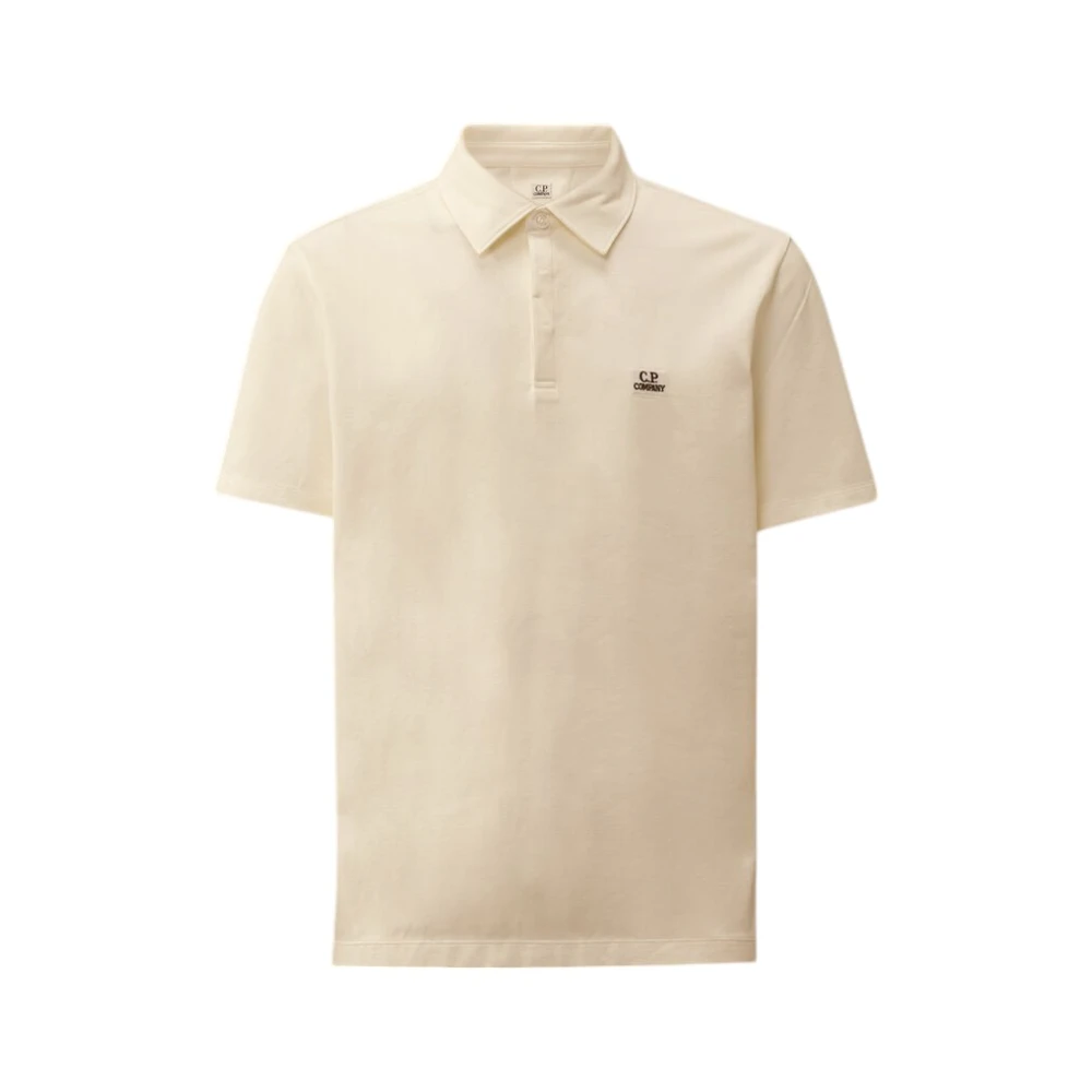 C.p. Company Men's Beige Short Sleeve Polo Shirt - Polo Shirts - 2XL - Tops