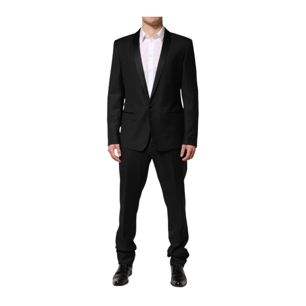 Dolce & Gabbana Men's Black Luxurious Wool Blend Suit