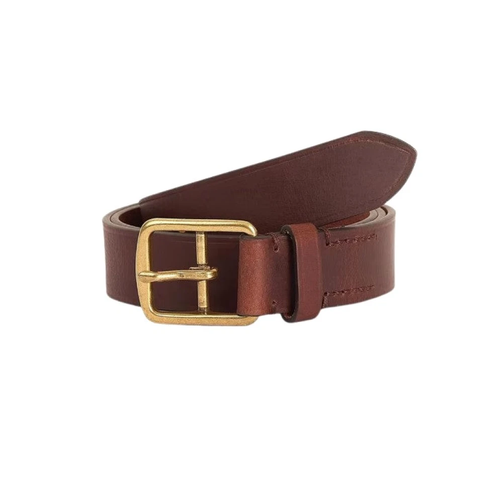 Barbour Men's Brown Lanark Leather Belt Large