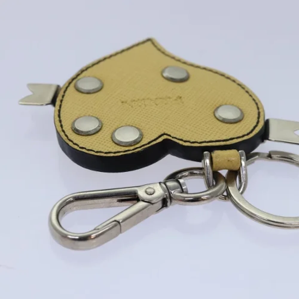 Prada Vintage Pre-owned Leather key-holders Yellow Dames