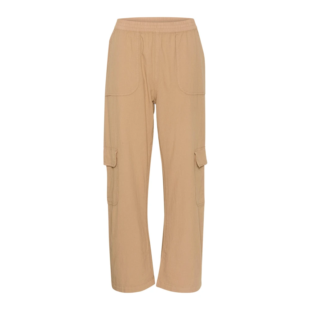 Kaffe Cargo Broek Classic Sand Utility-Geïnspireerd Beige Dames