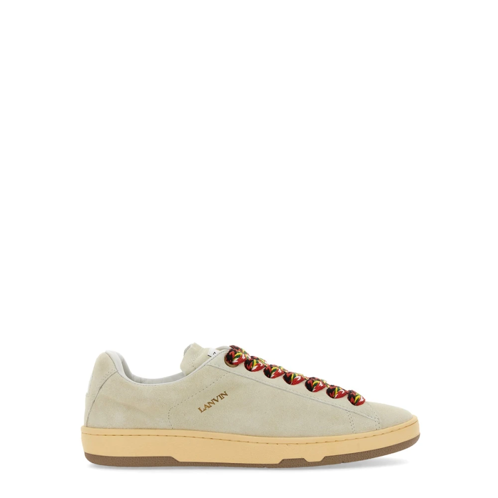 Lanvin Cube leren sneakers Dames Schoenen Wit
