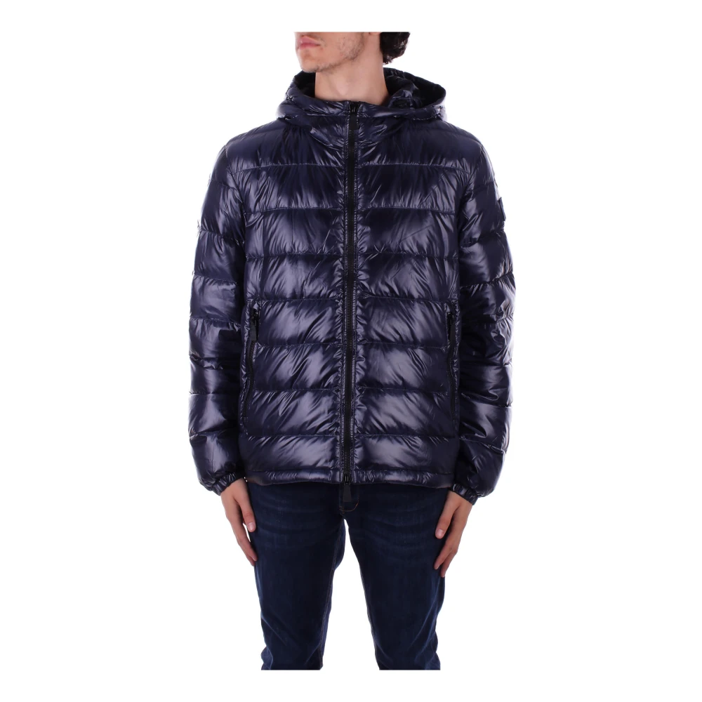 add Blauwe hoodie met ritssluiting zakken Blue Heren