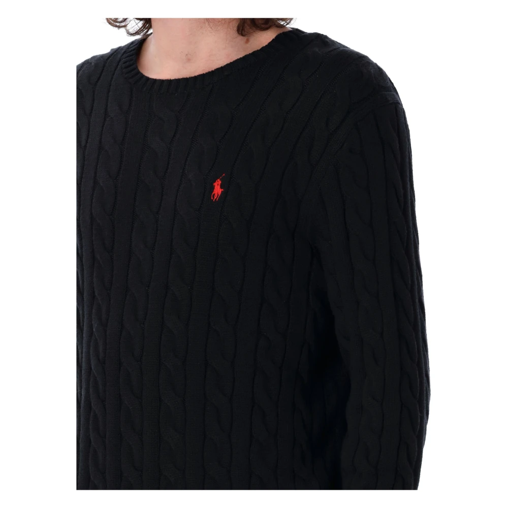 Polo Ralph Lauren Klassieke Cable Gebreide Trui Black Heren