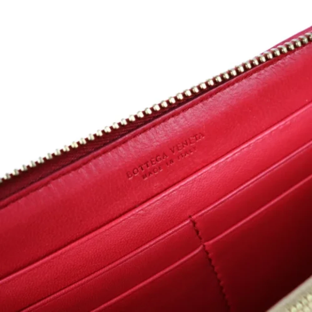 Bottega Veneta Vintage Pre-owned Leather wallets Red Dames