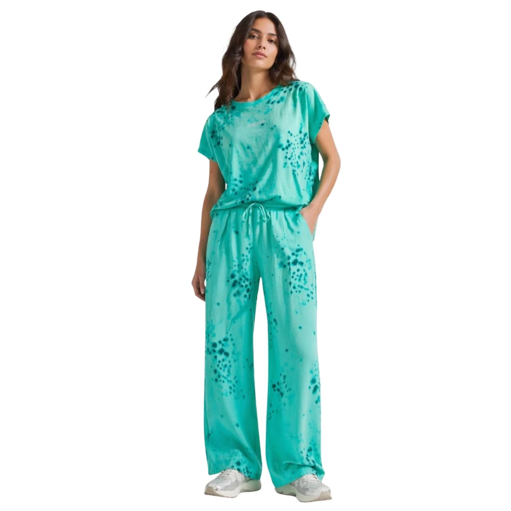 Deha Kvinno Grön Nattkläder Dam, M, Crinkled Viscose Pants