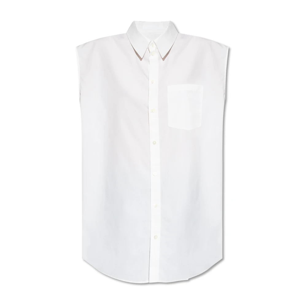 Helmut Lang Mouwloos shirt White Dames