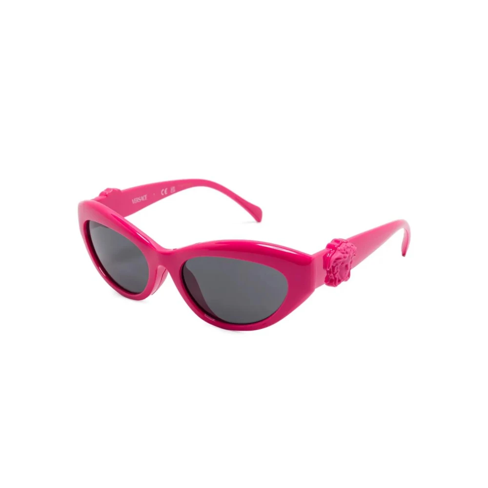 Versace Grey Kid Vk4005u 552787 Sunglasses Injected Pink Cat Eye Normal - Image 2