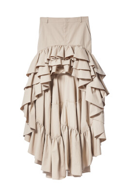 beige-asymmetric-ruffle-long-skirt