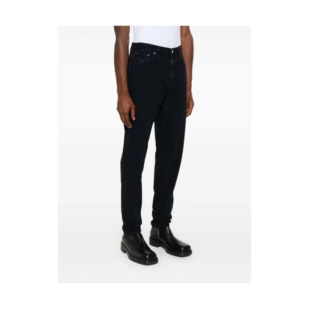 Agolde Zwarte Denim Straight Leg Jeans Black Heren