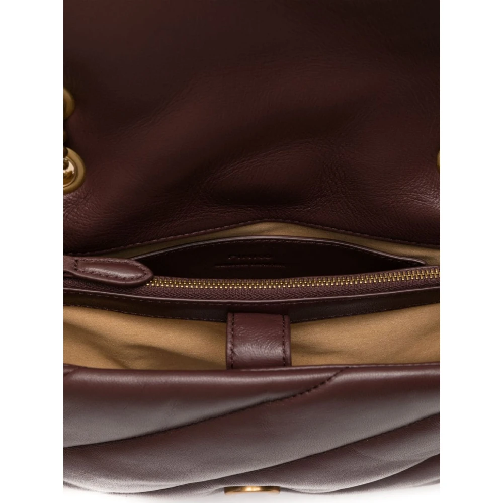 pinko Bruine Love Birds Schoudertas Brown Dames