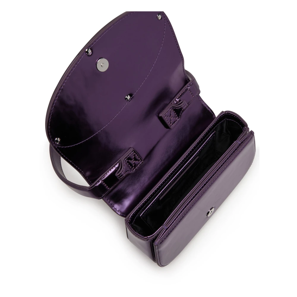 Diesel Paarse Leren Crossbody Tas Purple Dames