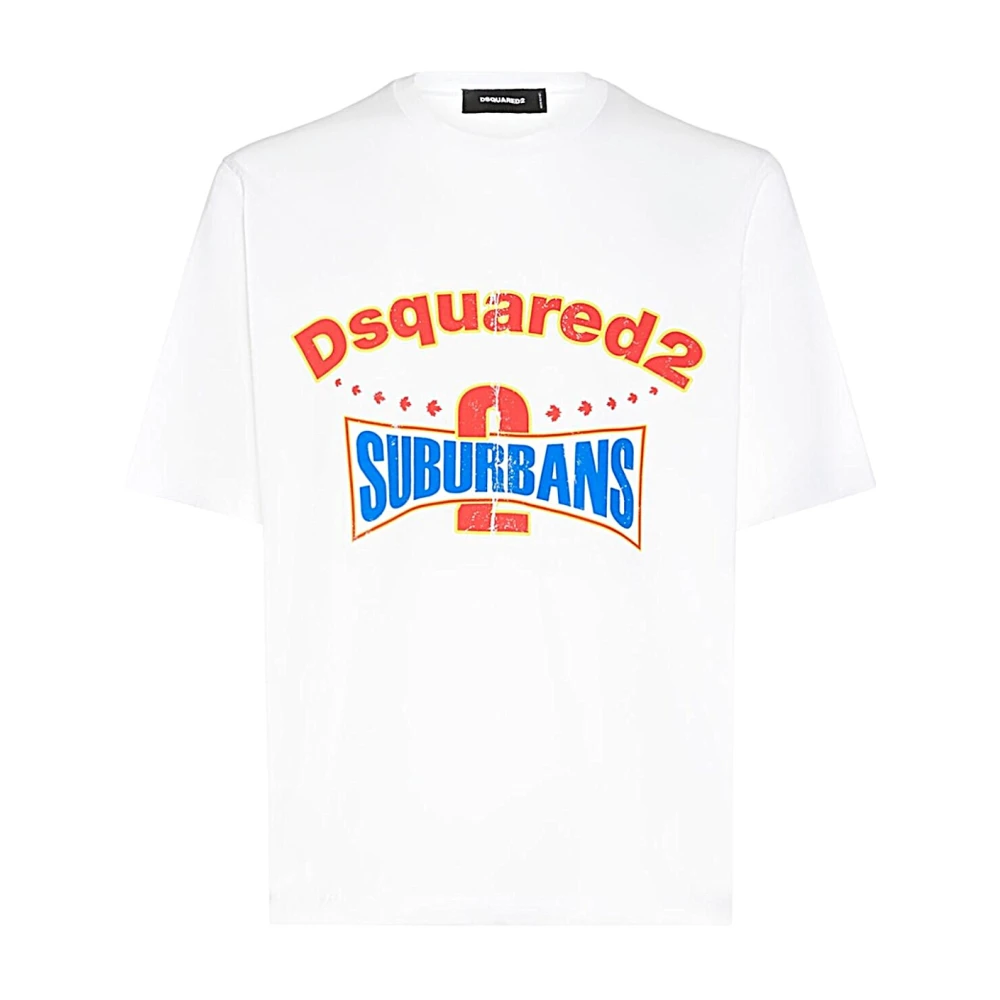 Dsquared2 Casual Katoenen T-shirt White Heren