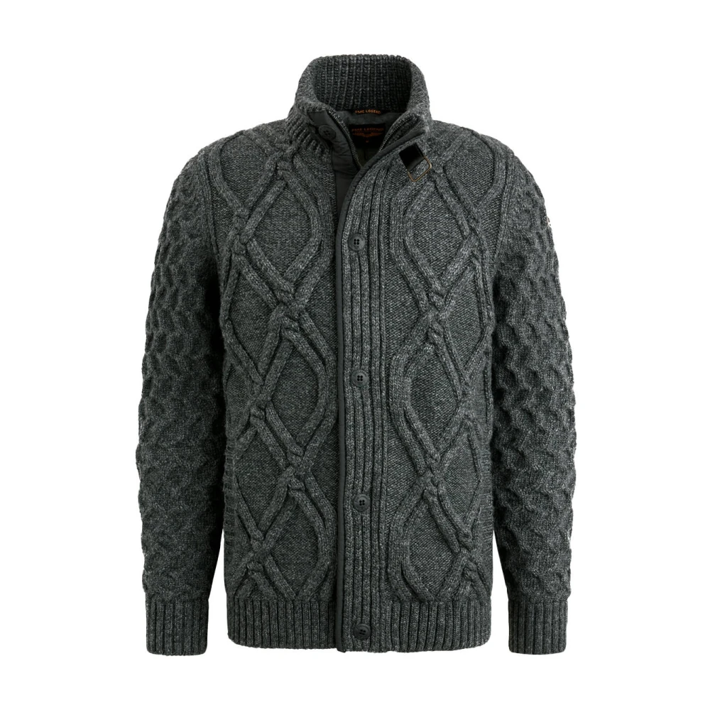 PME Legend Gebreide Gemengde Garen Rits Jas Gray Heren