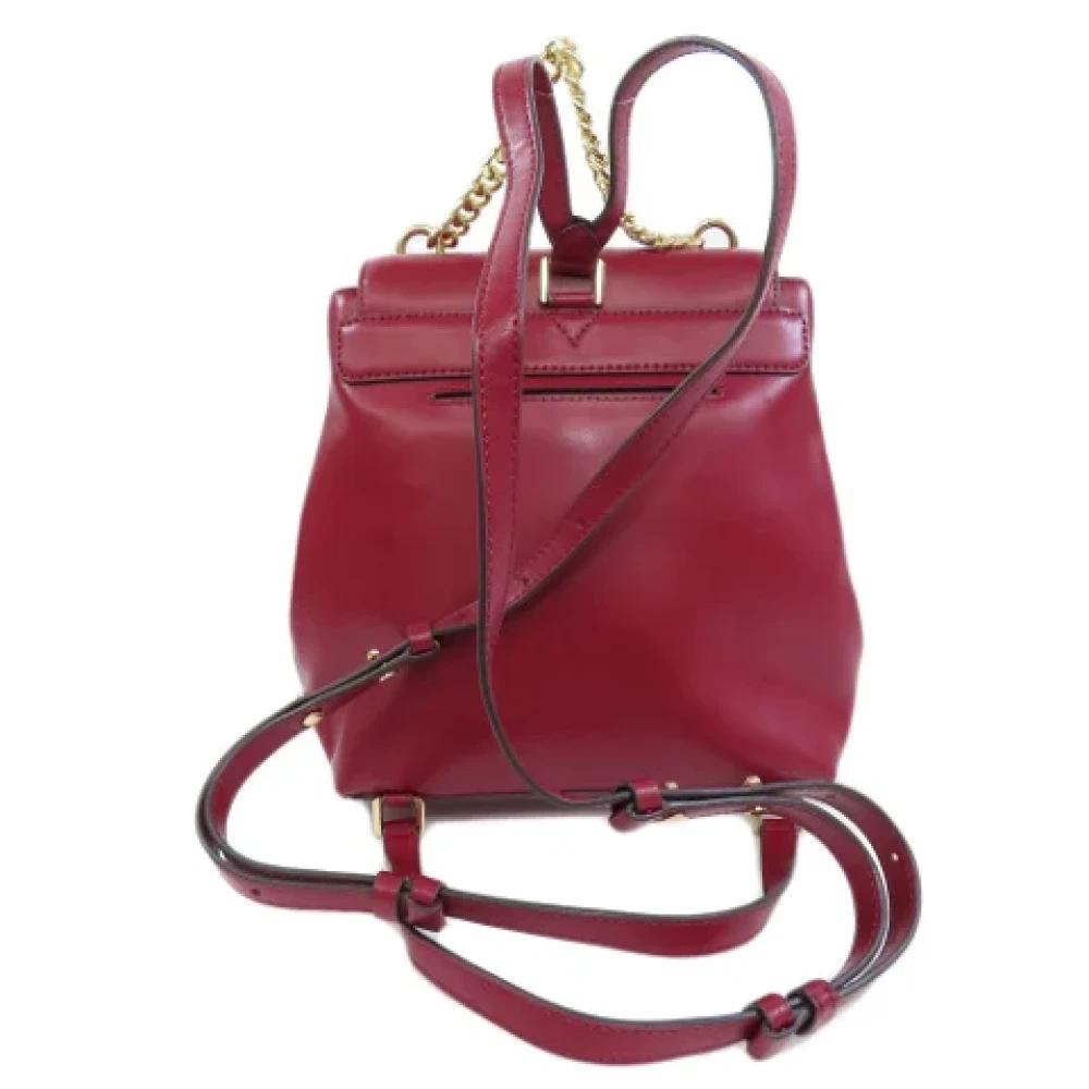 Michael Kors Pre-owned Leather backpacks Red Dames