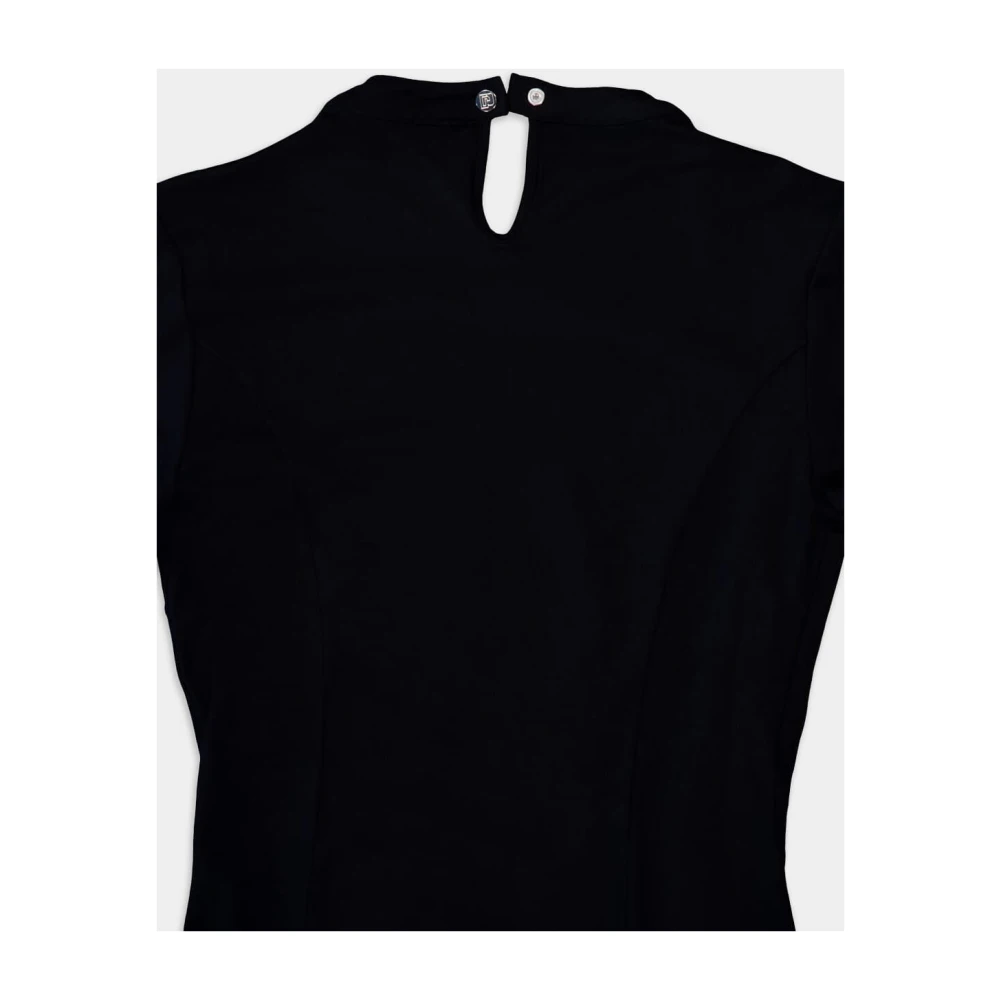 Paco Rabanne Zwarte Geplooide Mini Jurk Black Dames