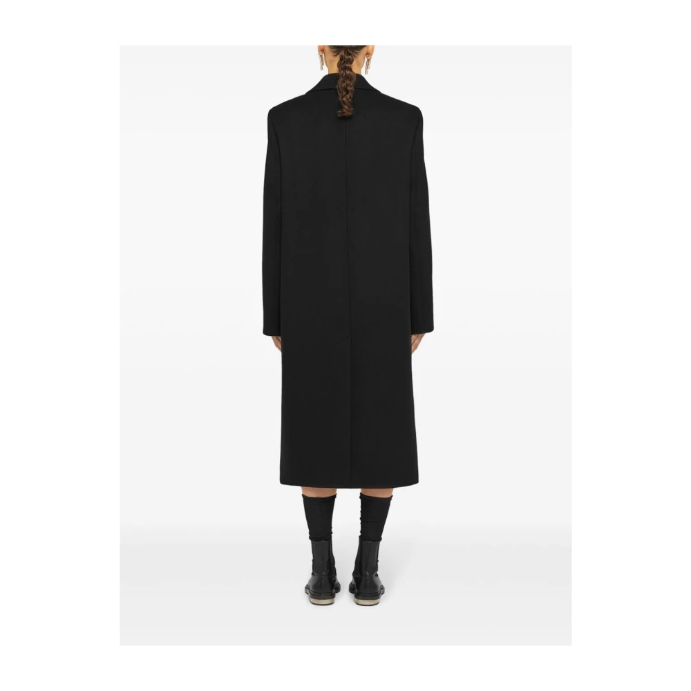 Jil Sander Zwarte Jas Elegante Klassieke Stijl Black Dames