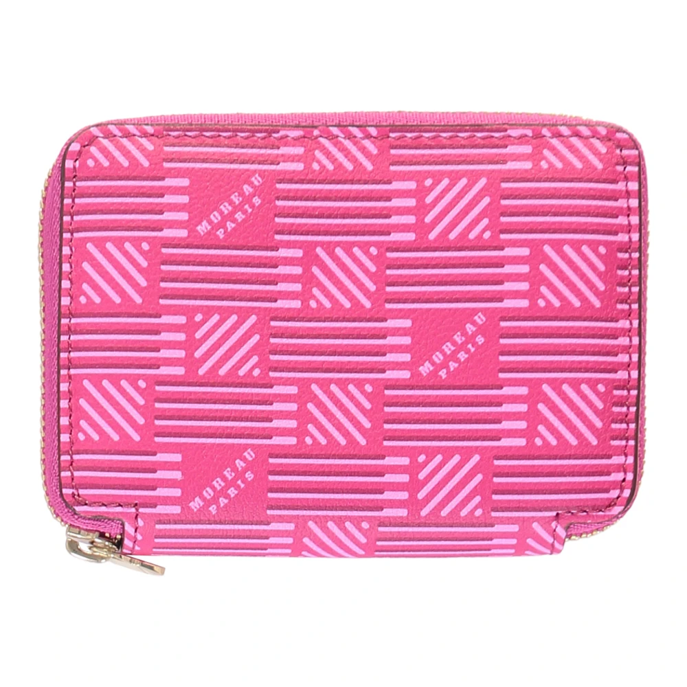 Moreau Paris Korrelig Leren Ritsportemonnee Pink Dames
