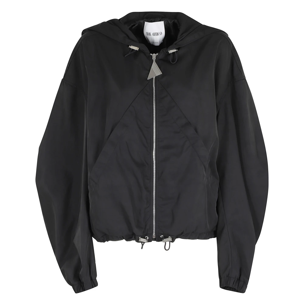 The Attico Women's Black Bomber Jacket - Light Jackets - M - Jackets