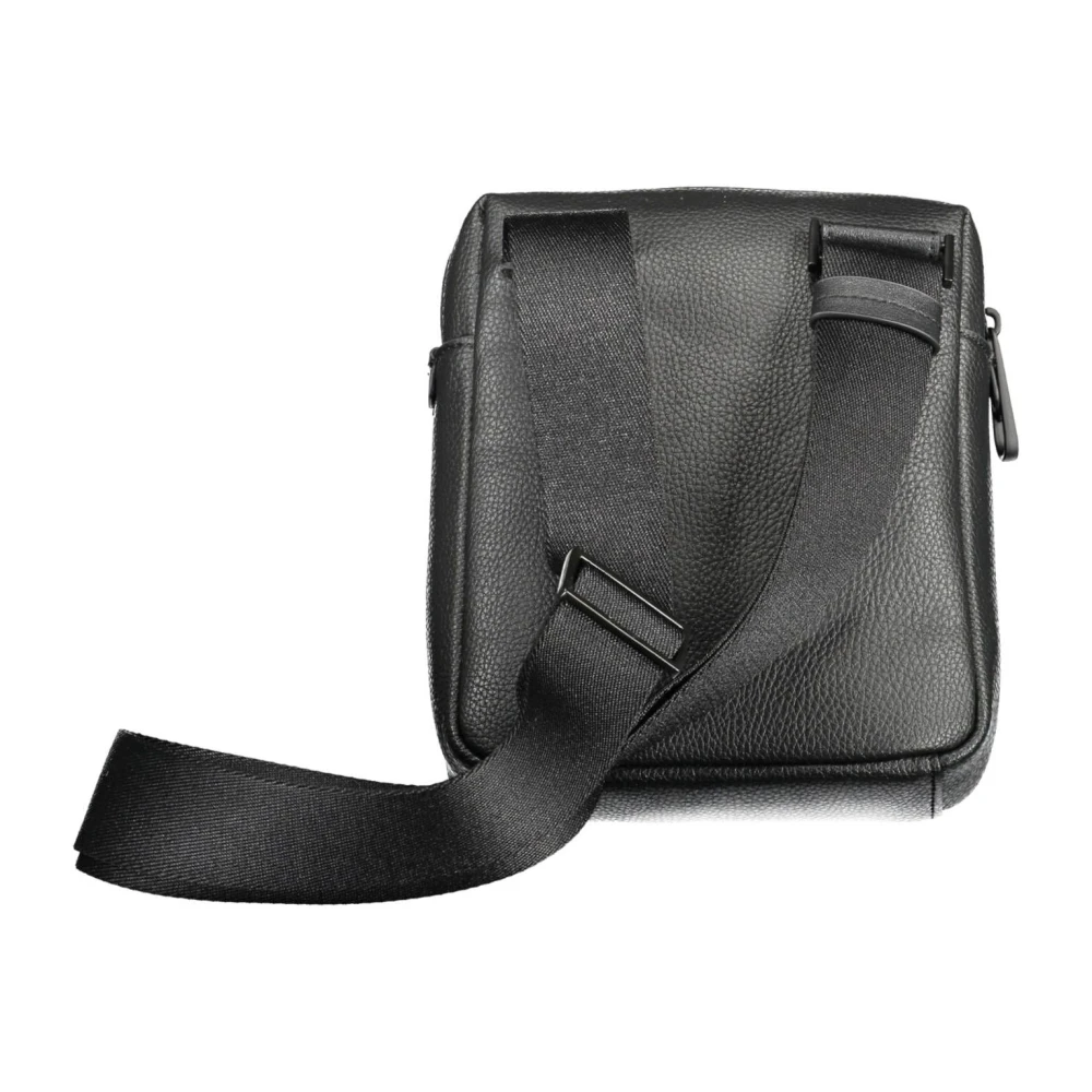 Calvin Klein Zwarte Polyester Schoudertas met Verstelbare Band Black Heren