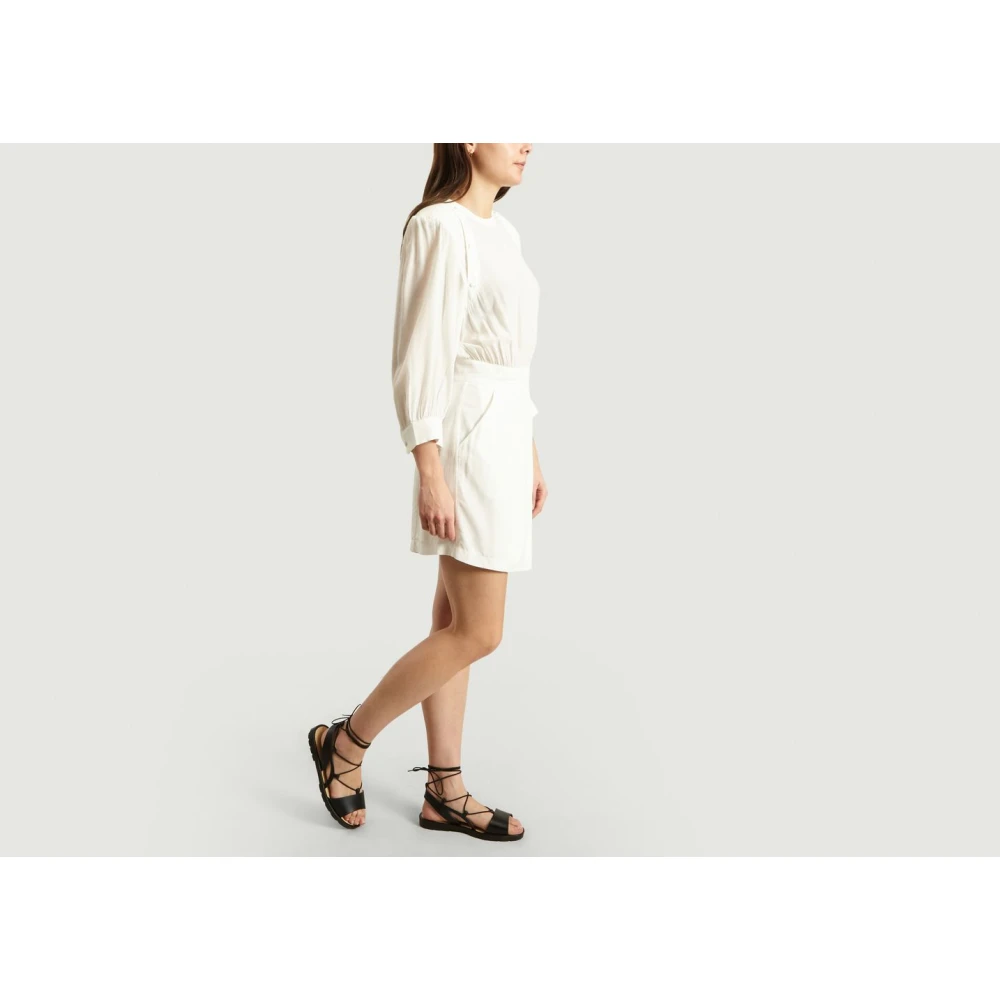IRO Witte Viscose Shade Jurk White Dames
