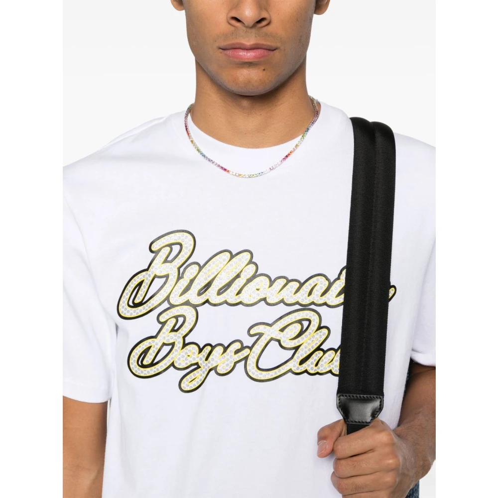 Billionaire Witte Crew Neck T-shirts en Polos White Heren