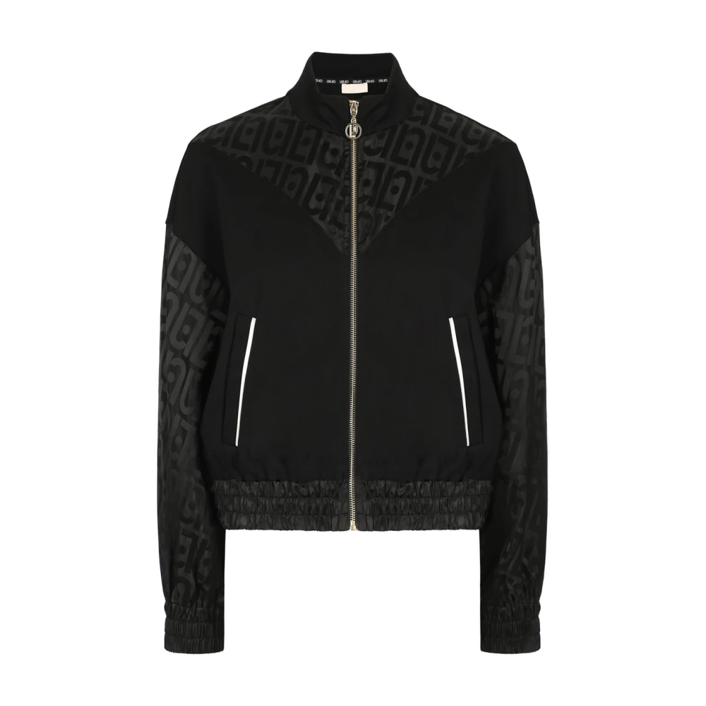 Liu Jo Zwarte Zip Sweatshirt voor Vrouwen Black Dames