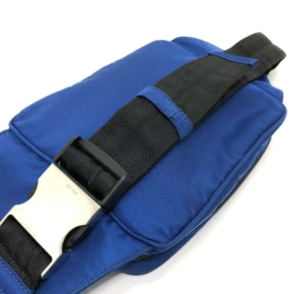 Prada Vintage Pre-owned Fabric prada-bags Blue Heren