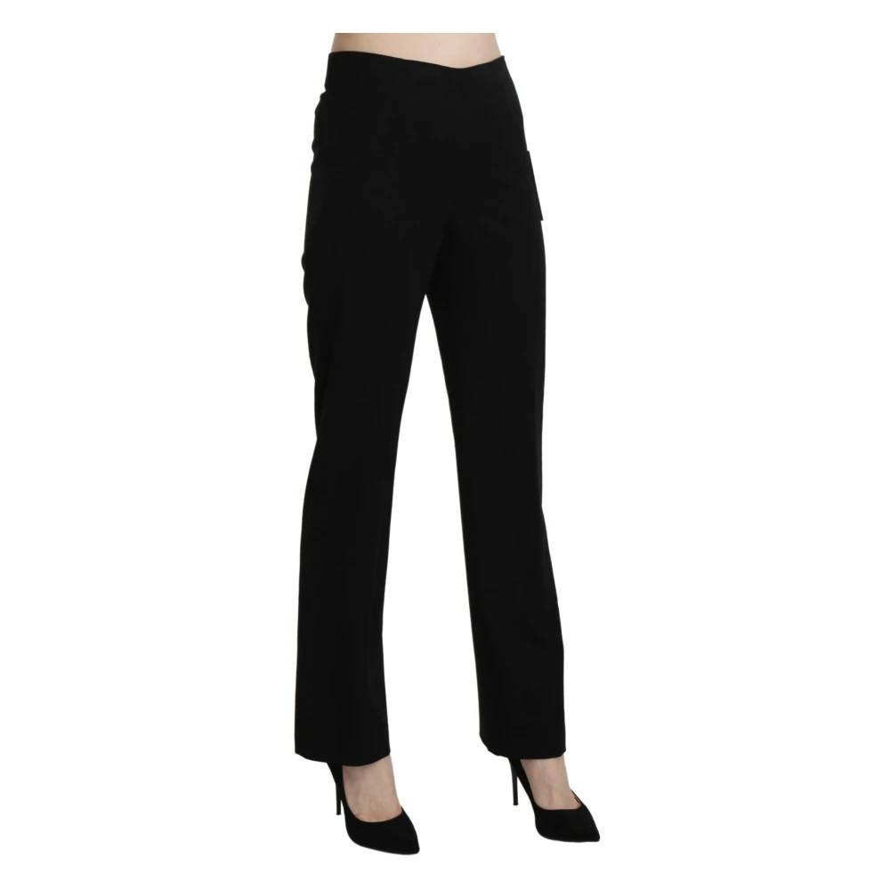 Bencivenga Zwarte hoge taille rechte jurkbroek Black Dames