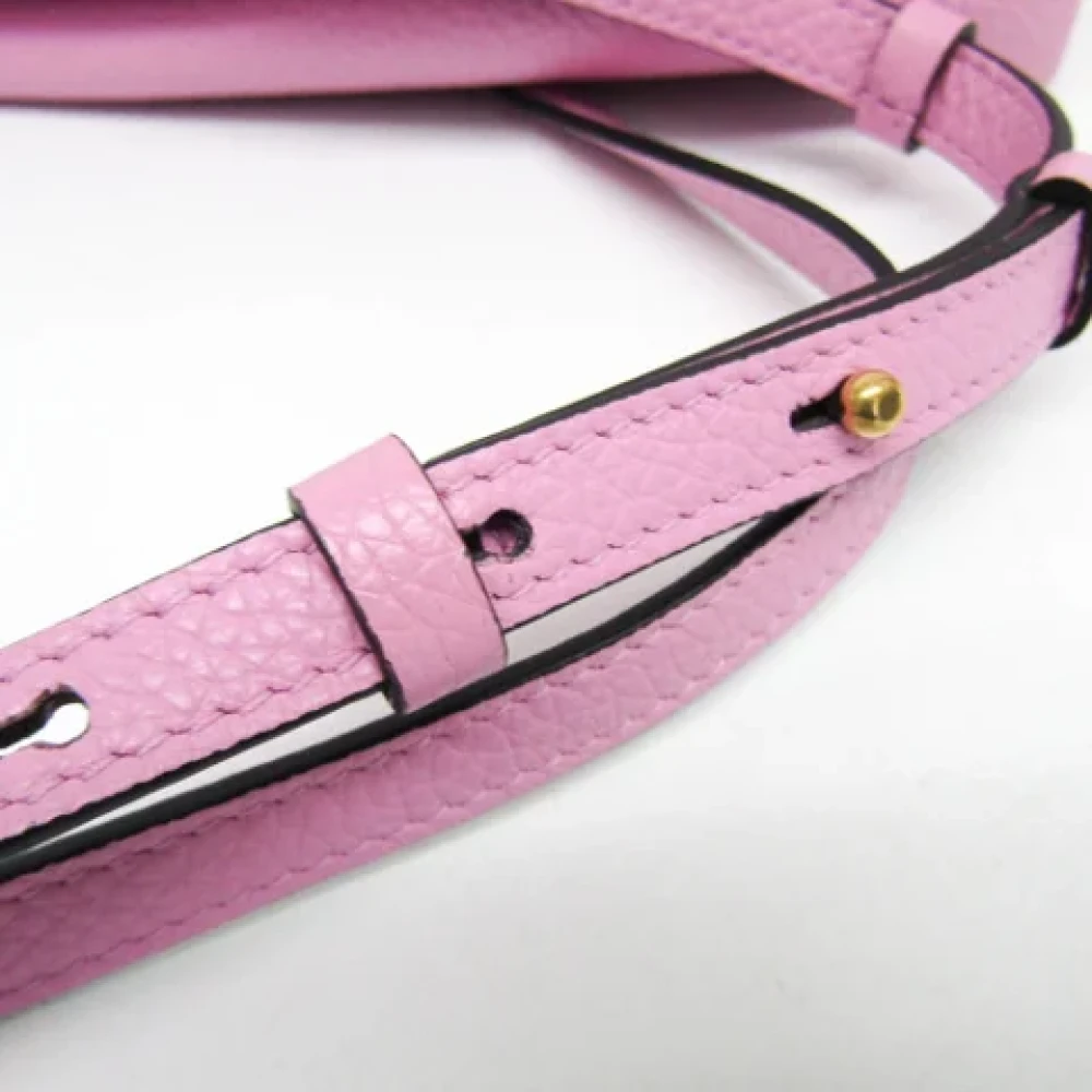 Salvatore Ferragamo Pre-owned Leather shoulder-bags Pink Dames