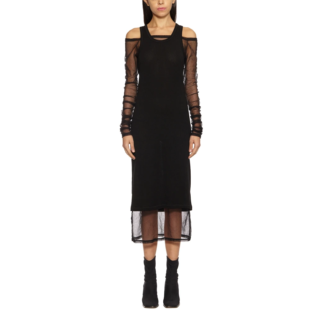 Andrea Ya aqov Tule Mesh Jurk Black Dames