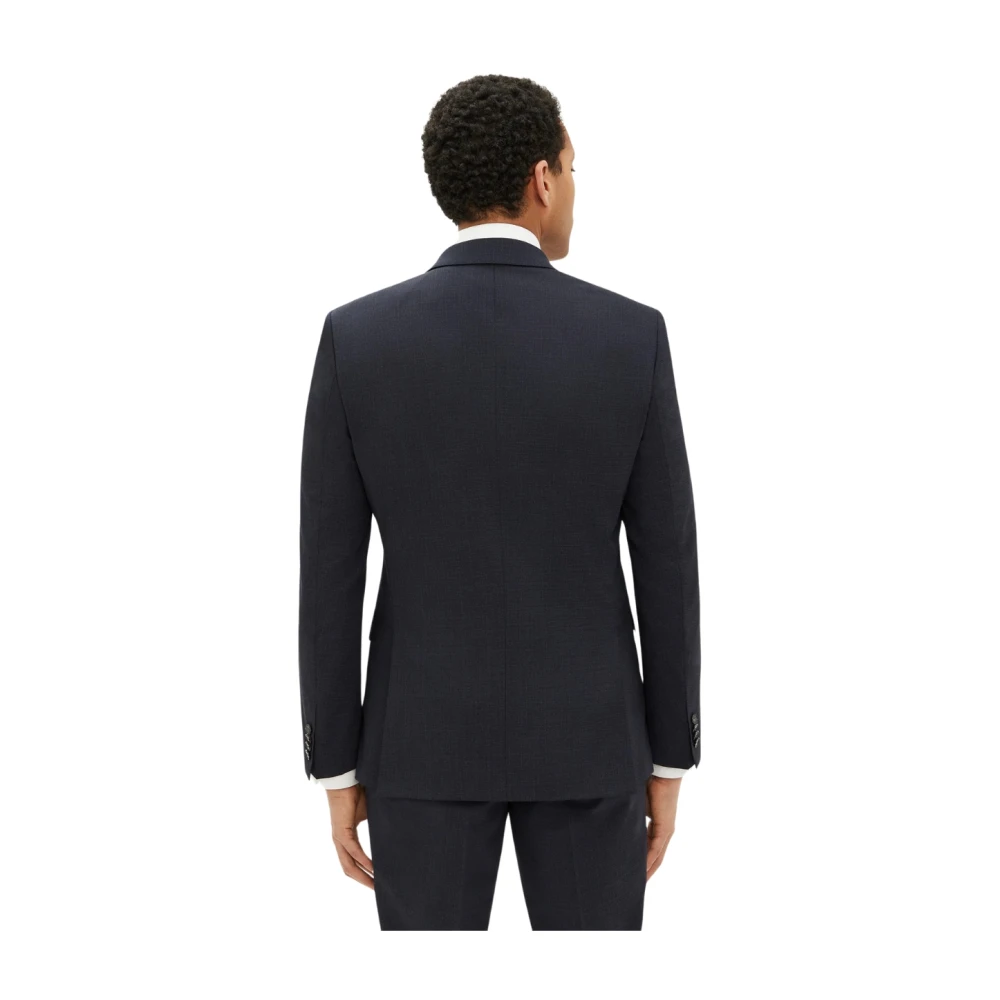 Hugo Boss Slim Fit Wollen Pak Donkerblauw Blue Heren