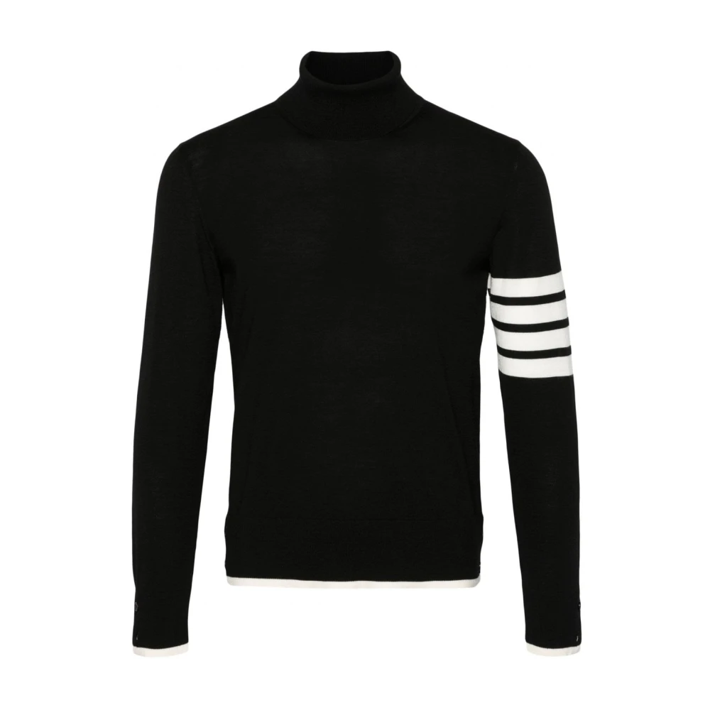 Thom Browne 4 Bar Turtle Neck Sweater Black Heren