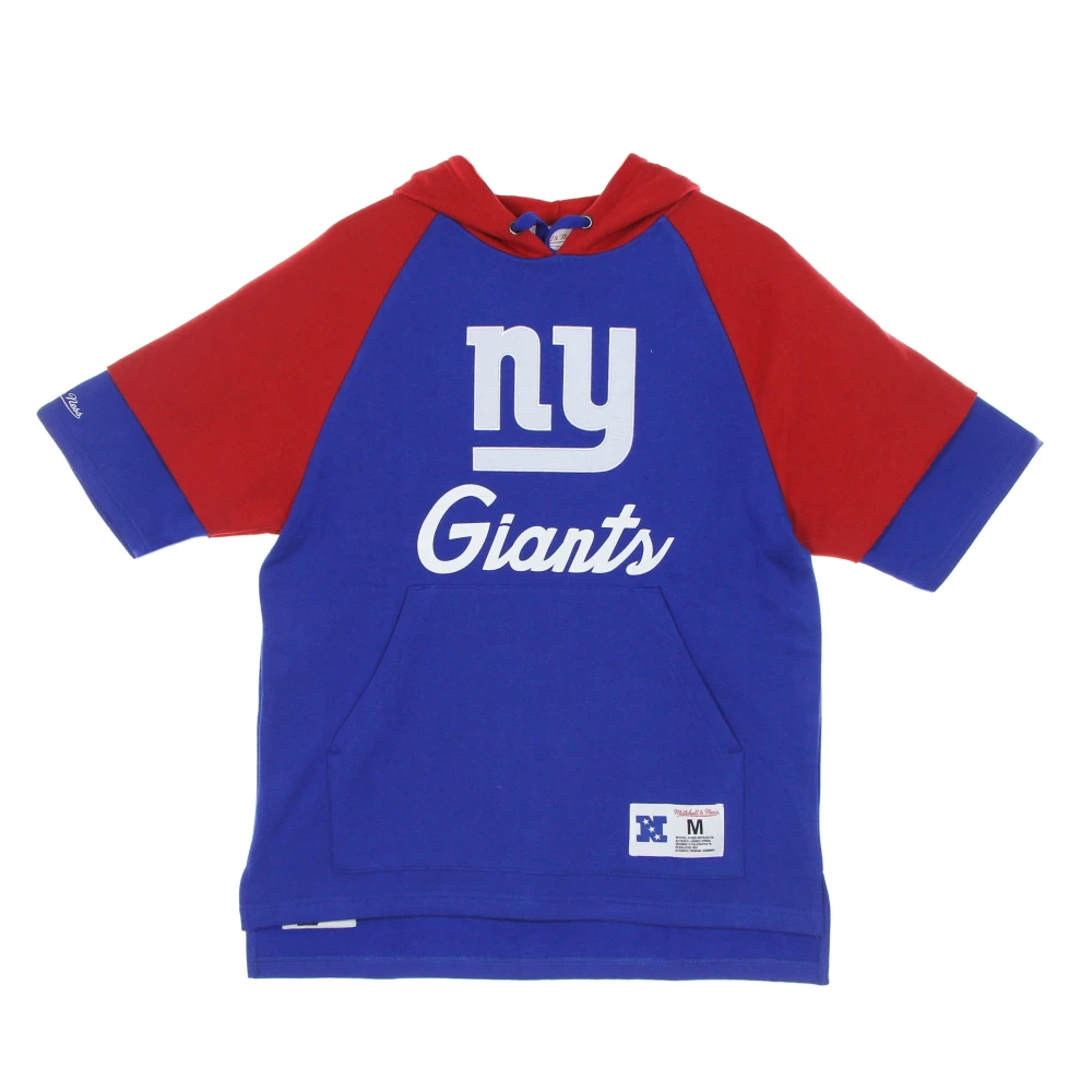 Mitchell & Ness NFL Fleece Hoodie Kortärmad Blå Blue, Herr