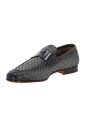 chaussures-plates-vertes-en-cuir-tisse-a-la-main