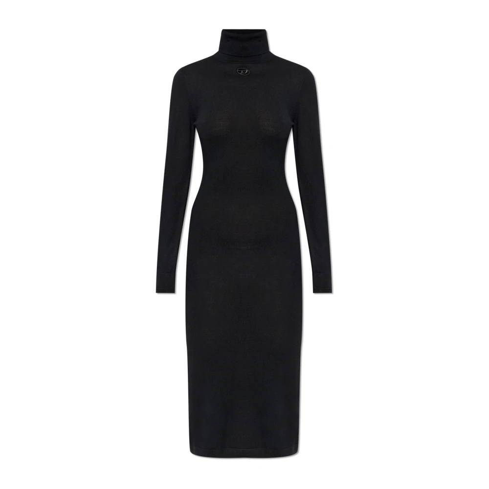 Diesel Vestido De Cuello Alto M-Alinesa Dresses Mujer Negro 2XS Vestido De Cuello Alto M-Alinesa