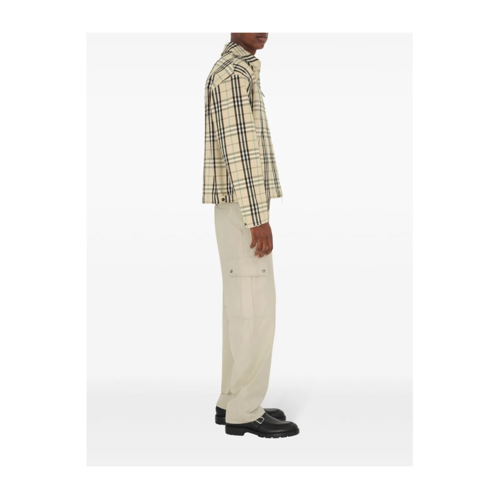 Burberry Vintage Check Katoenen Twill Jas Beige Heren