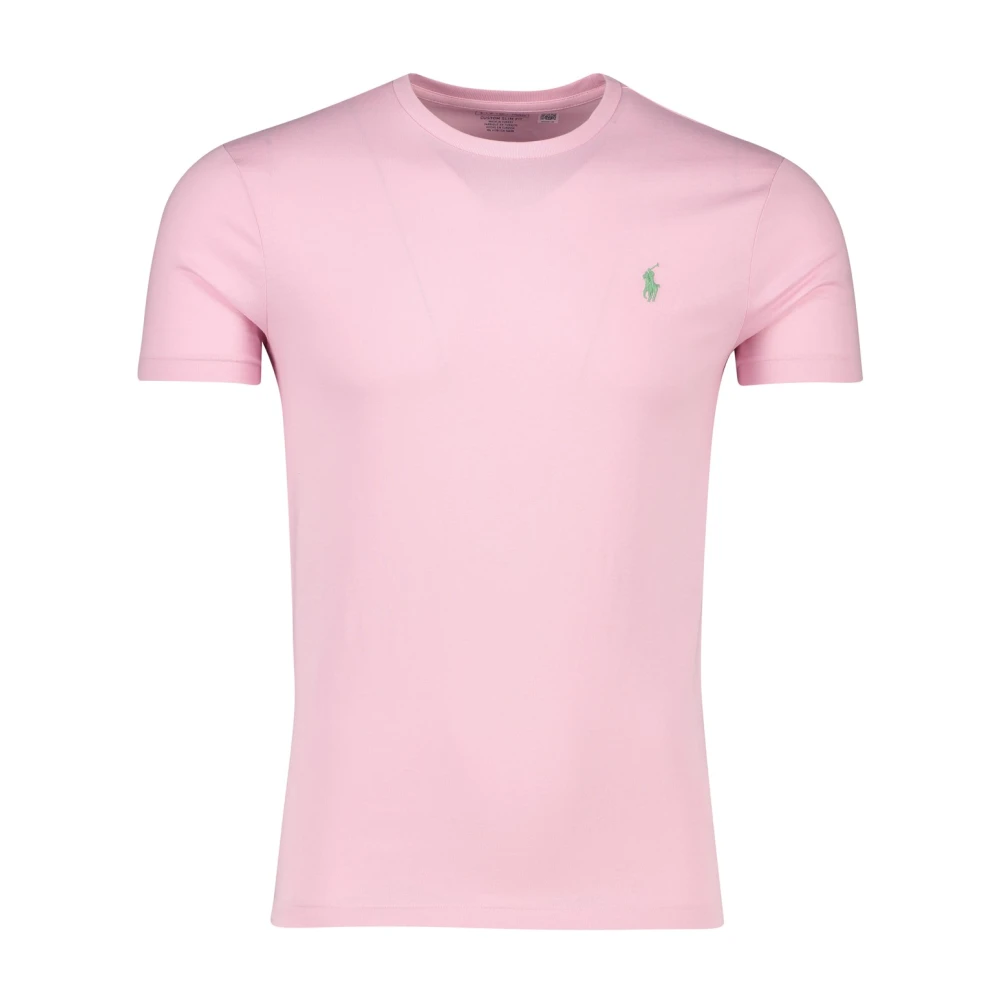 Polo Ralph Lauren Roze Custom Slim Fit T-shirt Pink Heren