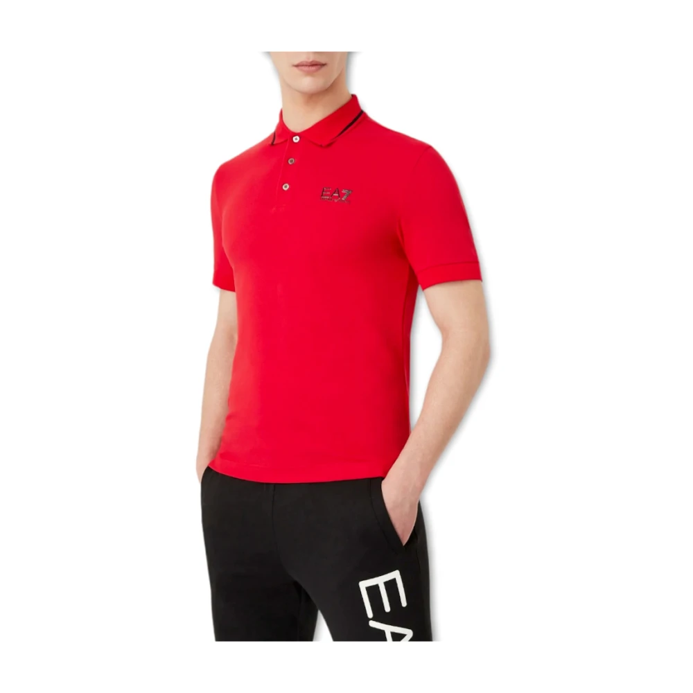 Emporio Armani EA7 Polo Shirts Red Heren