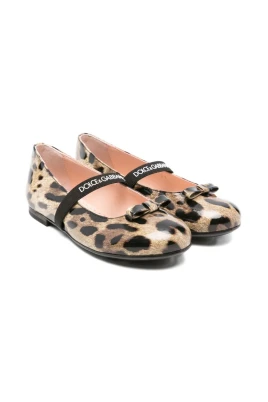 Printed Shiny Calfskin Ballet Flats