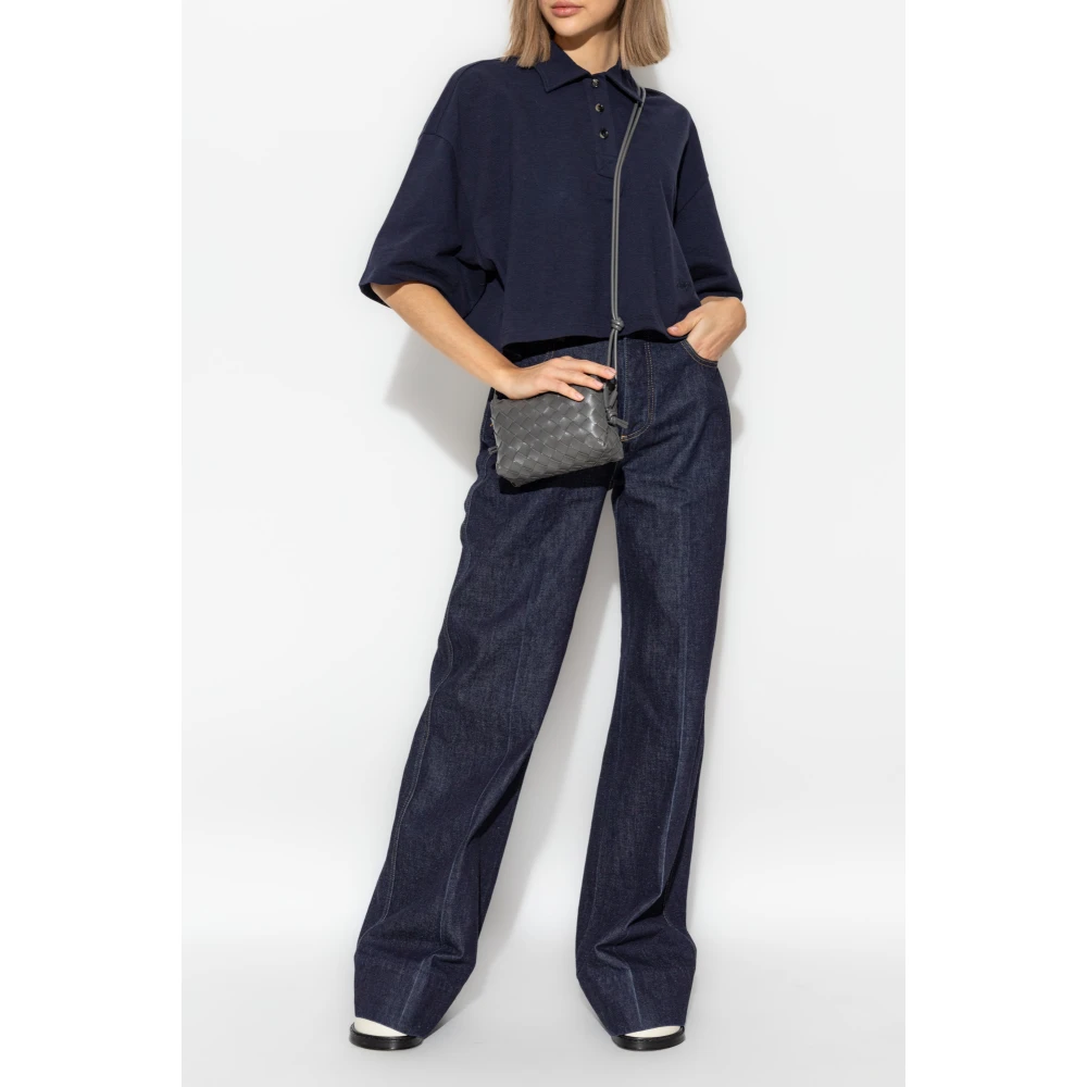 Bottega Veneta Polo met korte mouwen Blue Dames