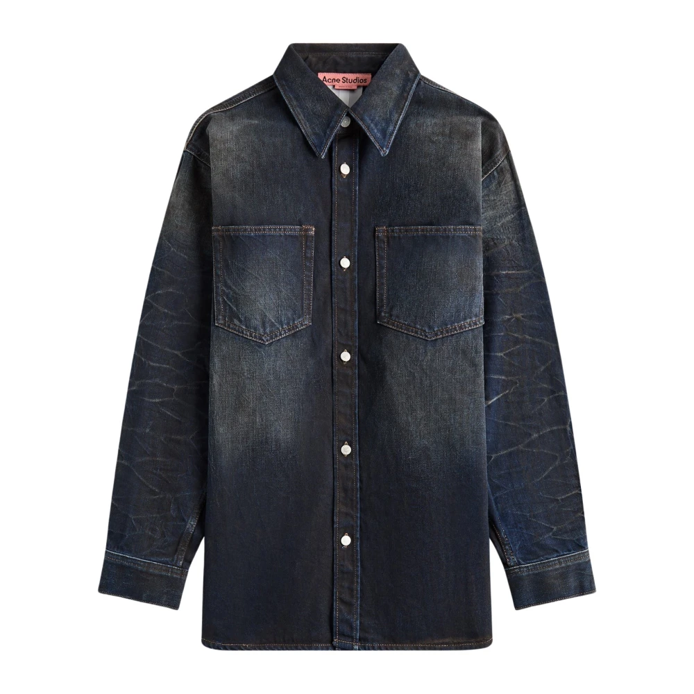 Acne Studios Donkerblauw Shirt Fn-Ux-Shir000032 Blue Heren