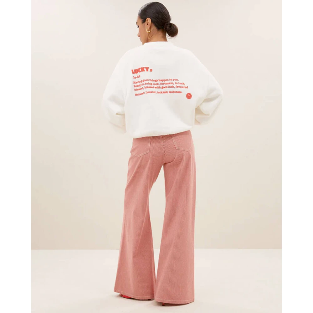 By-Bar Bibi Grote Sweater Woordenboek White Dames