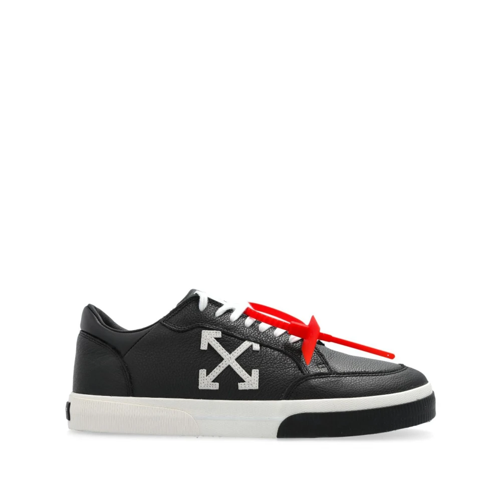 Off Lage Vulcanized Canvas Sneakers Heren Schoenen Zwart