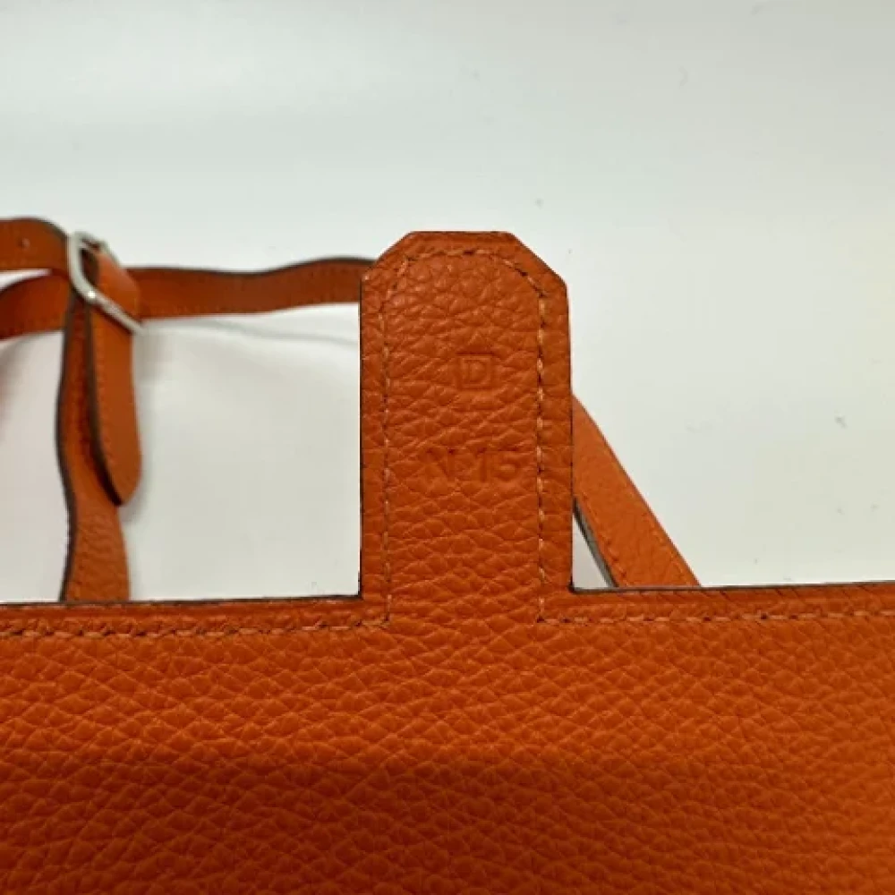 Hermès Vintage Pre-owned Leather shoulder-bags Orange Dames