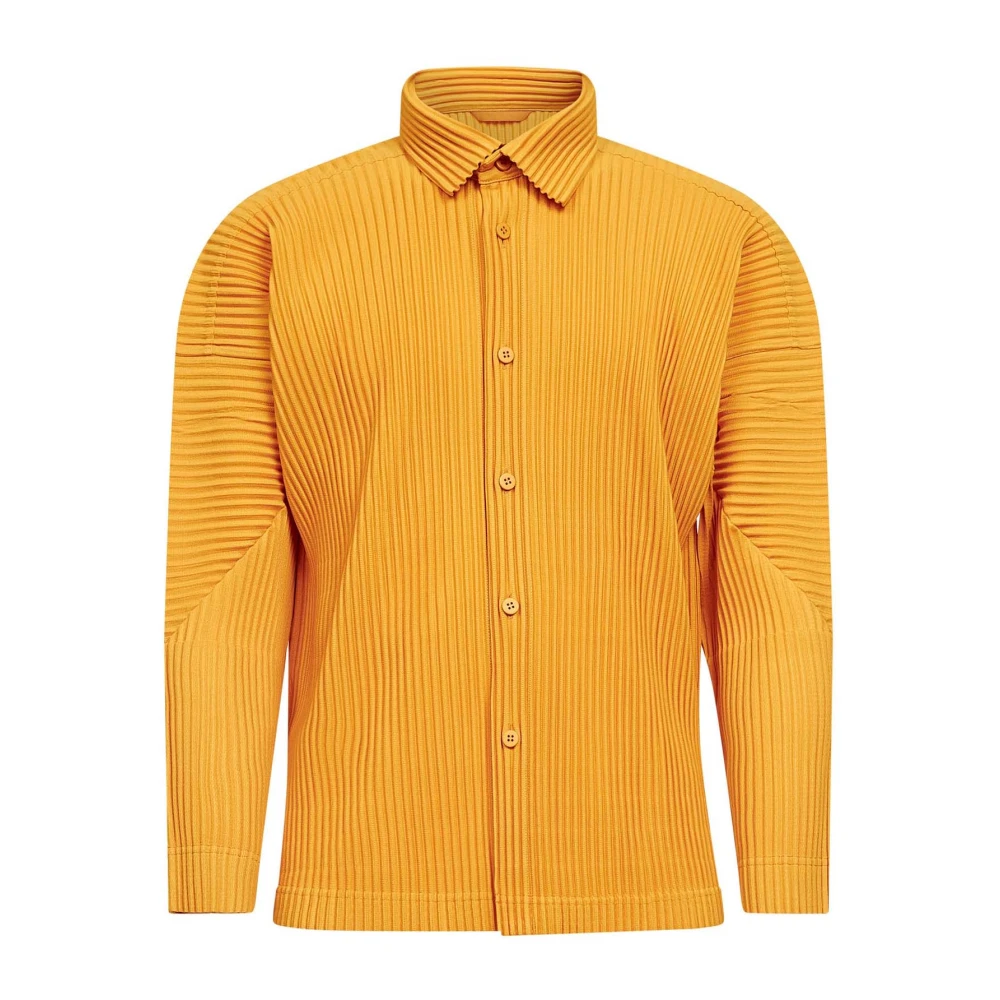 Issey Miyake Men's Orange Homme Plisse Shirts